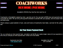 Tablet Screenshot of coachworksautosales.com